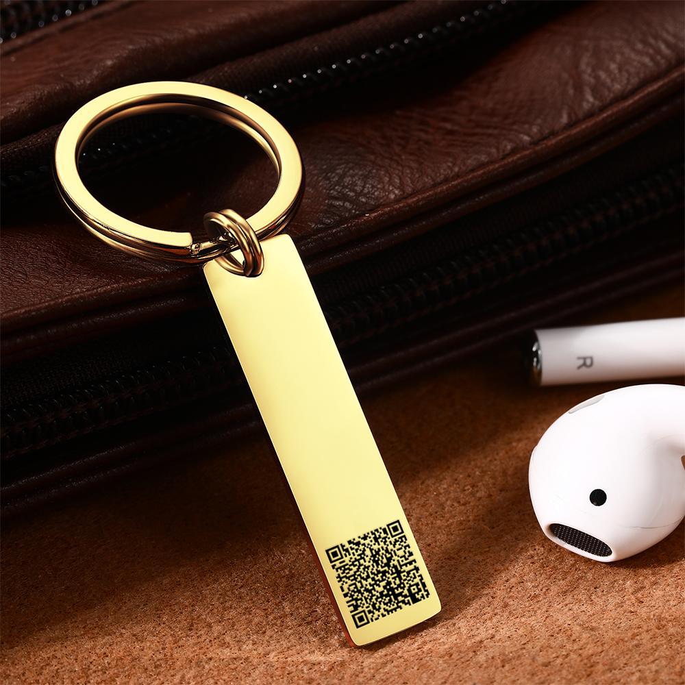 Scannable Qr Code Keychain Custom Link Keychains Cadeau Pour Lui - soufeelfr