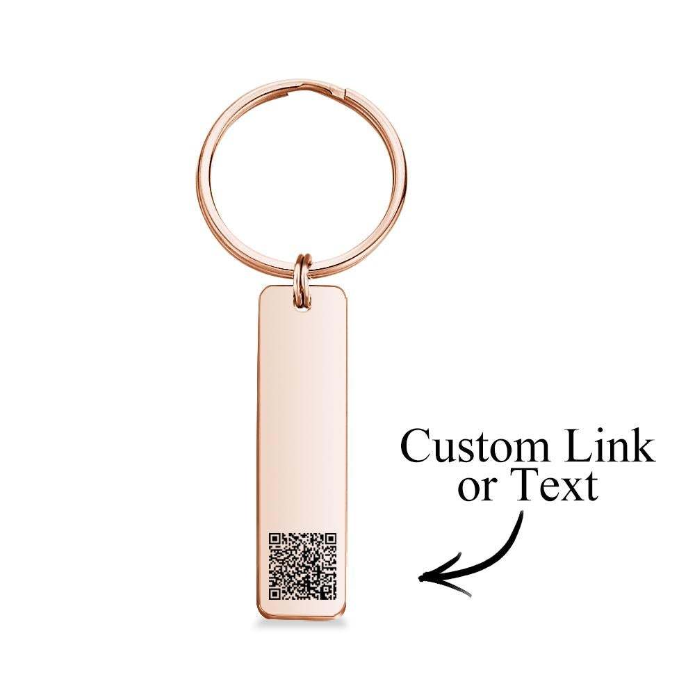 Scannable Qr Code Keychain Custom Link Keychains Cadeau Pour Lui - soufeelfr