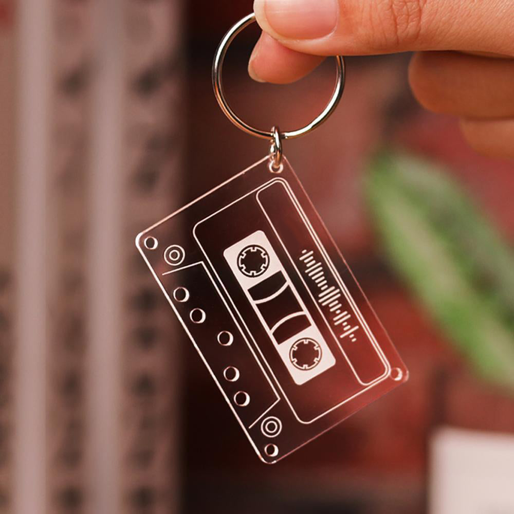 Porte-clés Personnalisé De Bande De Code De Musique. Cadeaux De Porte-clés De Chanson De Musique Gravée