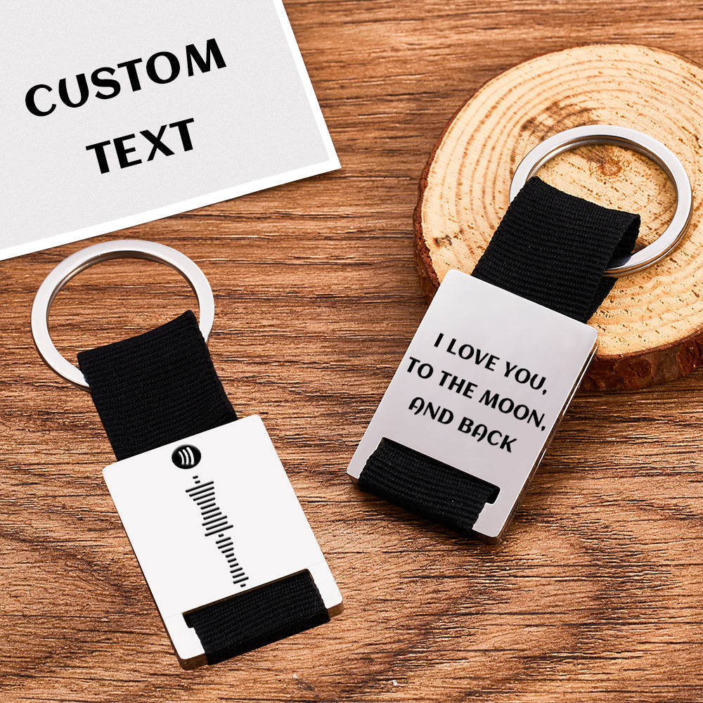 Chaîne De Clés De Plaque De Musique Scannable De Porte-clés De Code Spotify Gravé Personnalisé Pour Lui - soufeelfr