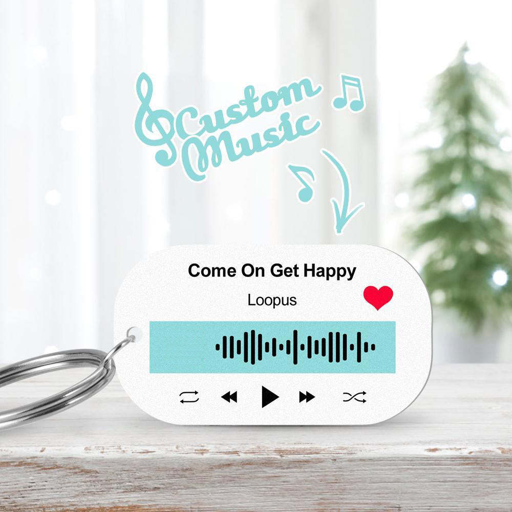 Scannable Music Code Porte-clés Musique Chanson Préférée Porte-clés Chanson Ou Liste De Lecture