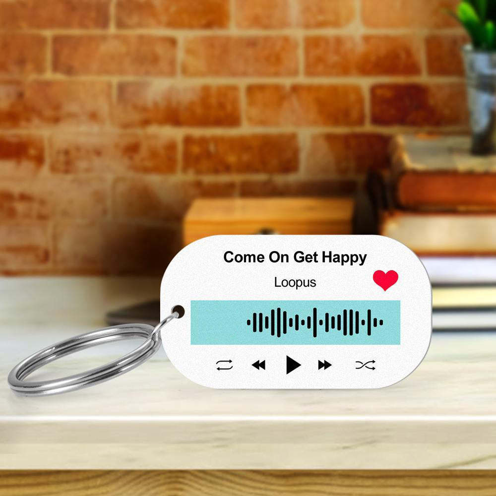 Scannable Music Code Porte-clés Musique Chanson Préférée Porte-clés Chanson Ou Liste De Lecture