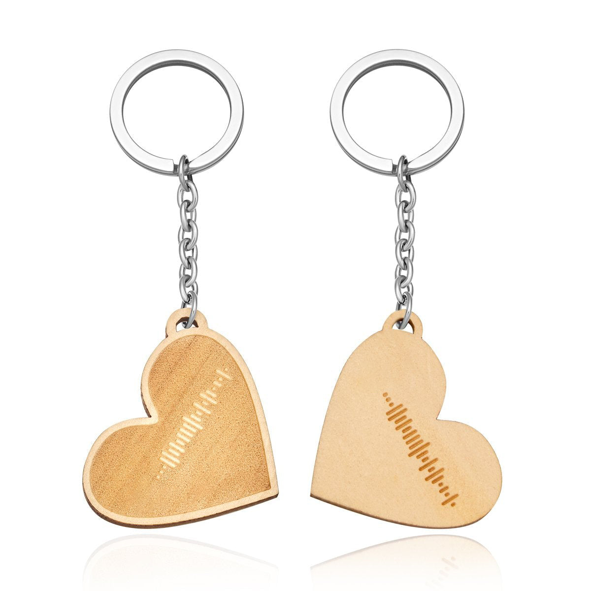 Porte-clés Scannable De Coeur De Code De Musique, Porte-clés Personnalisés De Chanson De Musique