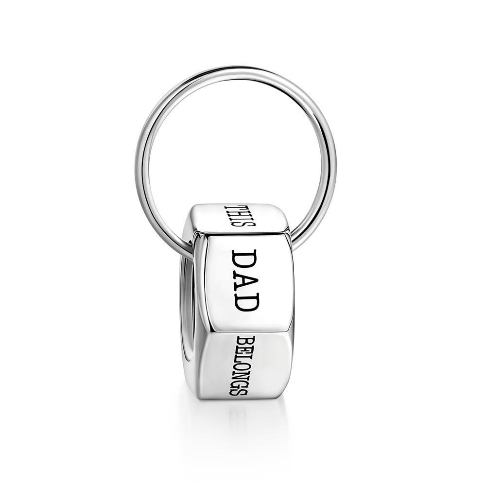 Porte-clés À Écrou À Vis Gravé Personnalisé Pour Hommes