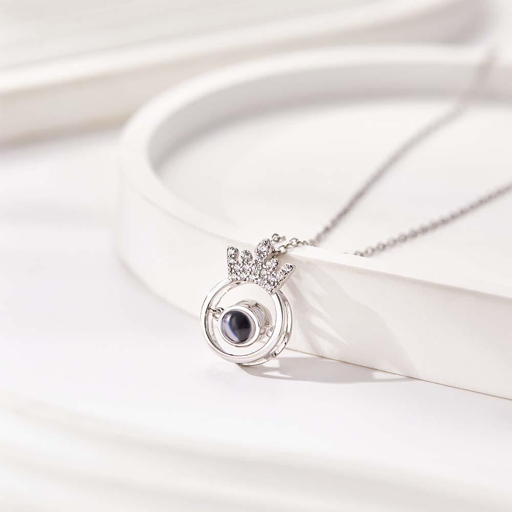Collier De Projection De Photo Personnalisé Cadeaux De Couronne De Mode - soufeelfr