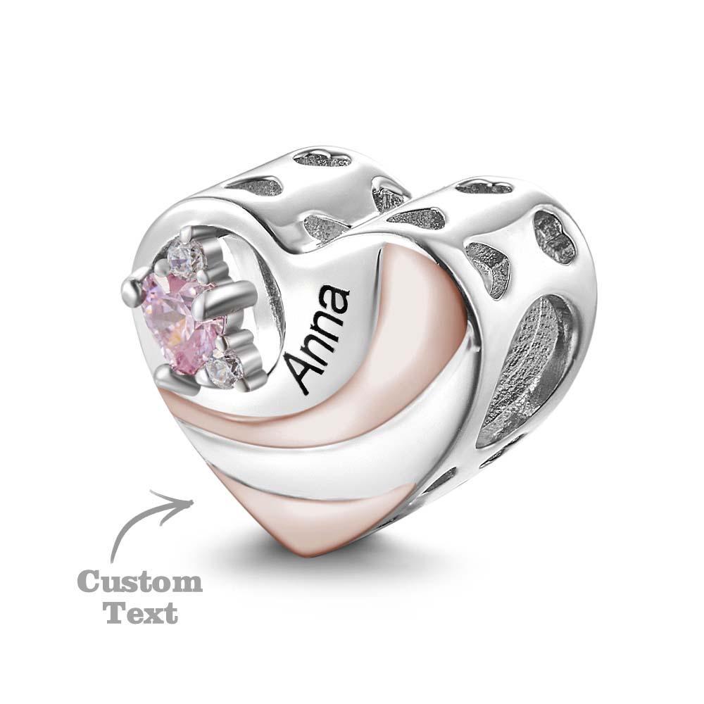 Charm Gravé Personnalisé Amour Exquis Diamant Cadeaux Uniques