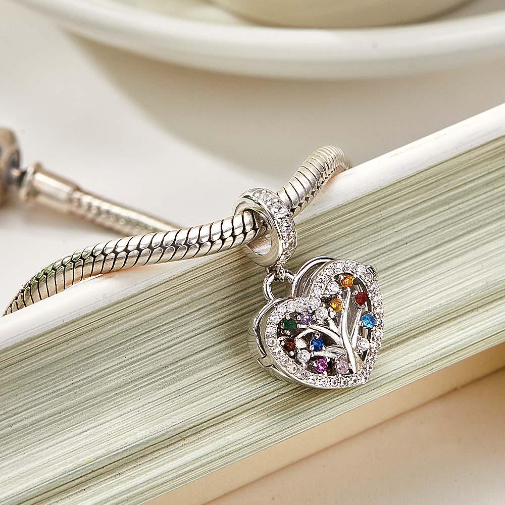 Photo Personnalisée Gravé Charme Arbre Généalogique Diamant Coeur Cadeaux - soufeelfr