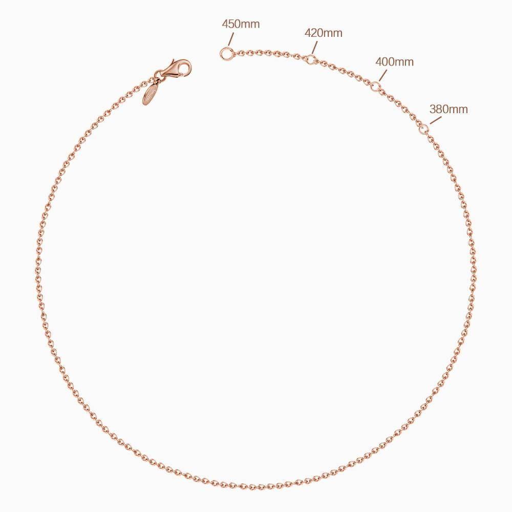 Collier Photo Style De Miroir En Relief Vintage Plaqué Or Rose