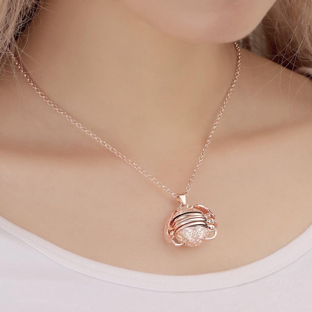 Photo m茅daillon en expansion collier photo pendentif boule m茅daillon pour femmes filles remise des dipl?mes bijoux couleur argent antique