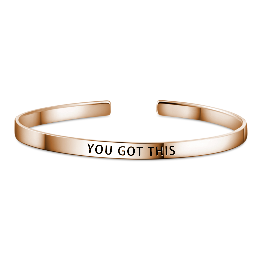 Bracelet Personnalisé You got this Bracelet Or Rosé Plaqué