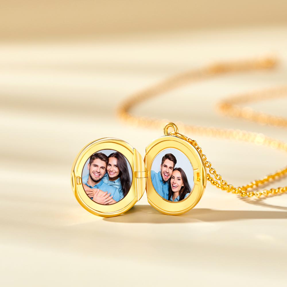 Collier Photo Personnalisé Pendentif Marguerite Cadeaux Couple Créatif - soufeelfr
