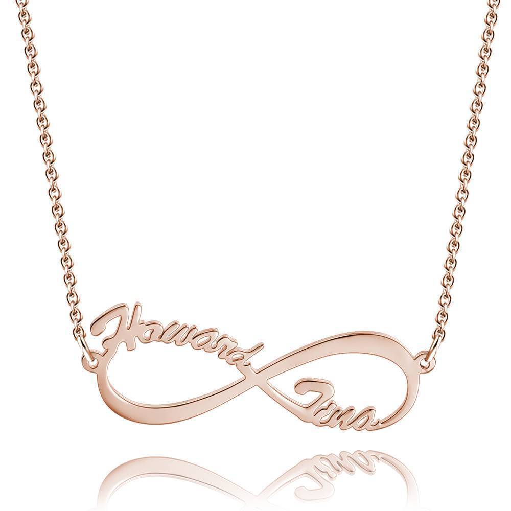 Collier Prenom Collier Nom Infini Plaqué Or 14k