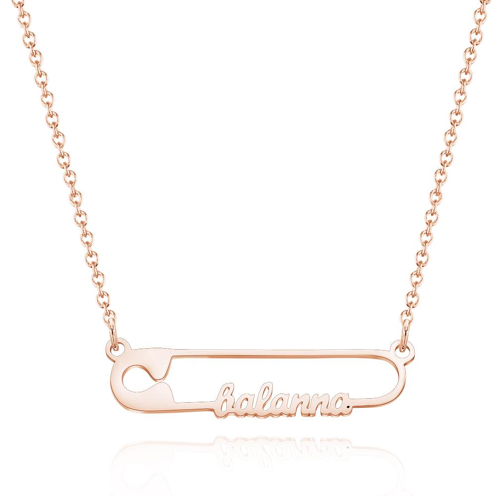 Clip Creative Mignon Nom Personnalisé Collier Personnalisé Femmes Pendentif Collier Cadeaux D'anniversaire - soufeelfr