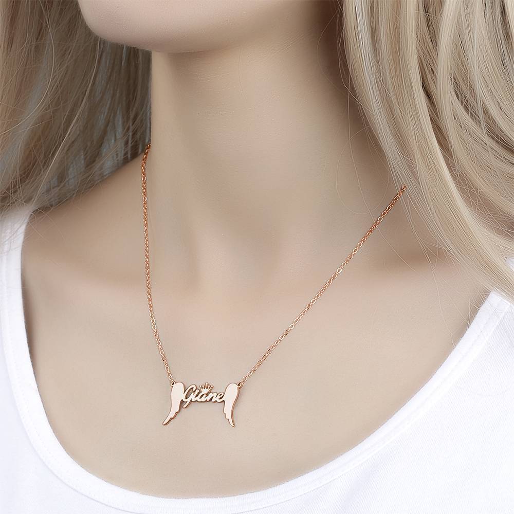 Collier Prenom Collier Prénom, Collier Avec Lettre Initiale Personnalisée Plaqué Or Rose