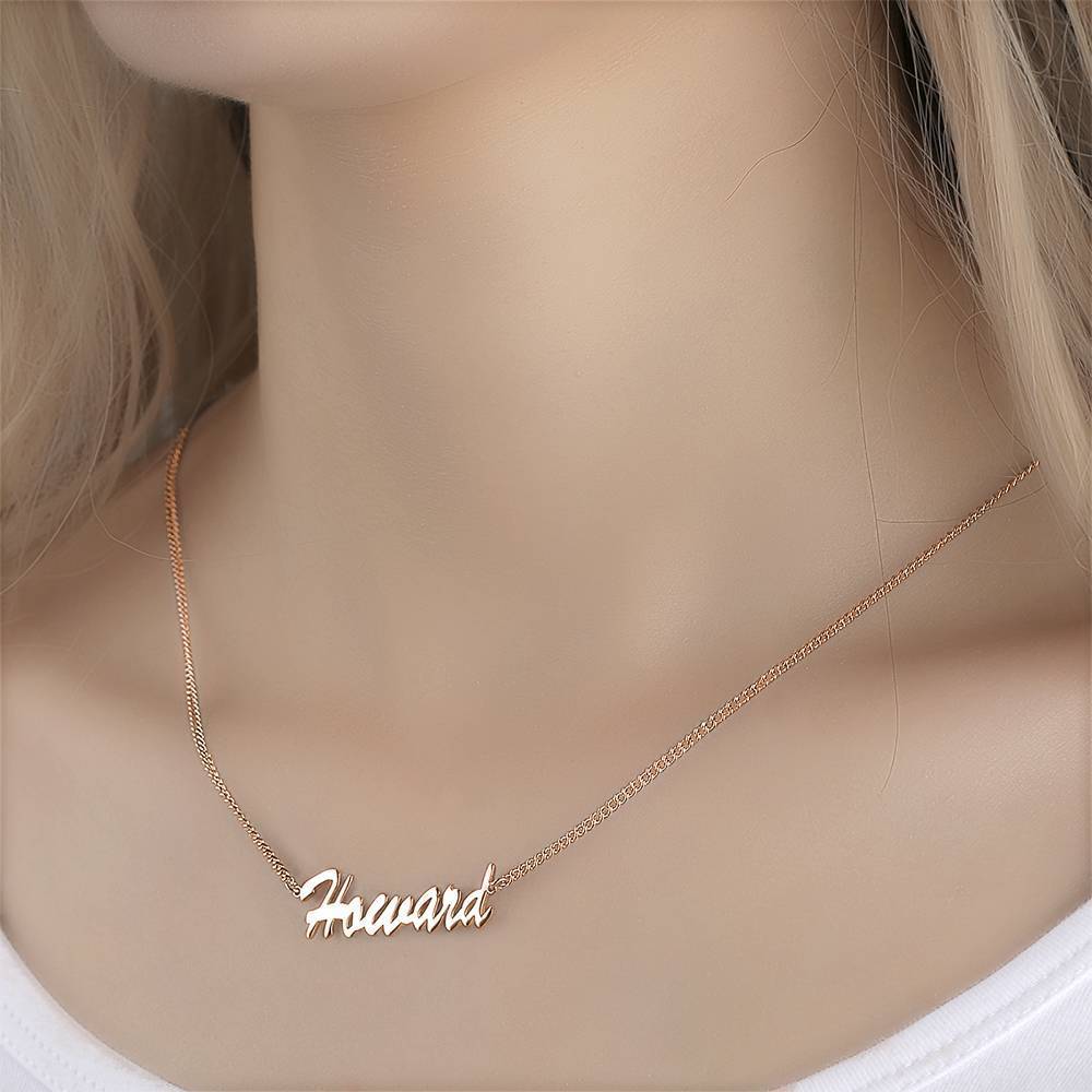 Collier Prenom Collier Prénom  Personnalisé , Personnaliser Vos Bijoux En Prénom Or Rose Plaqué