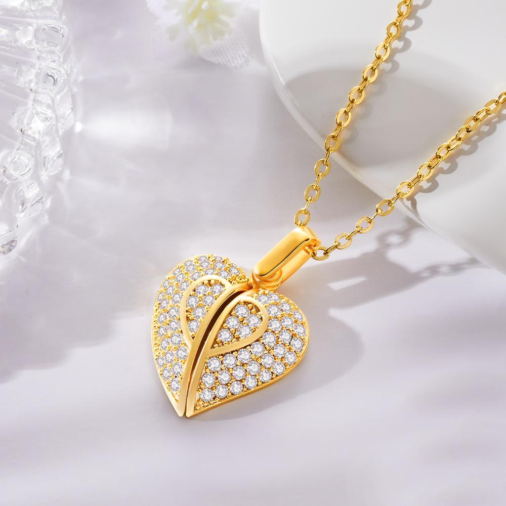 Cadeaux Personnalisés De Collier De Nom De Coeur Ouvert Pour Elle