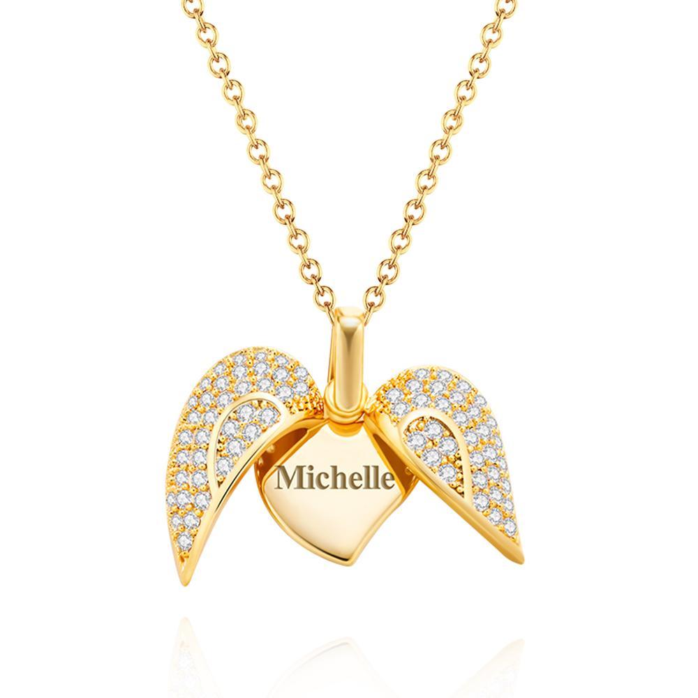 Cadeaux Personnalisés De Collier De Nom De Coeur Ouvert Pour Elle
