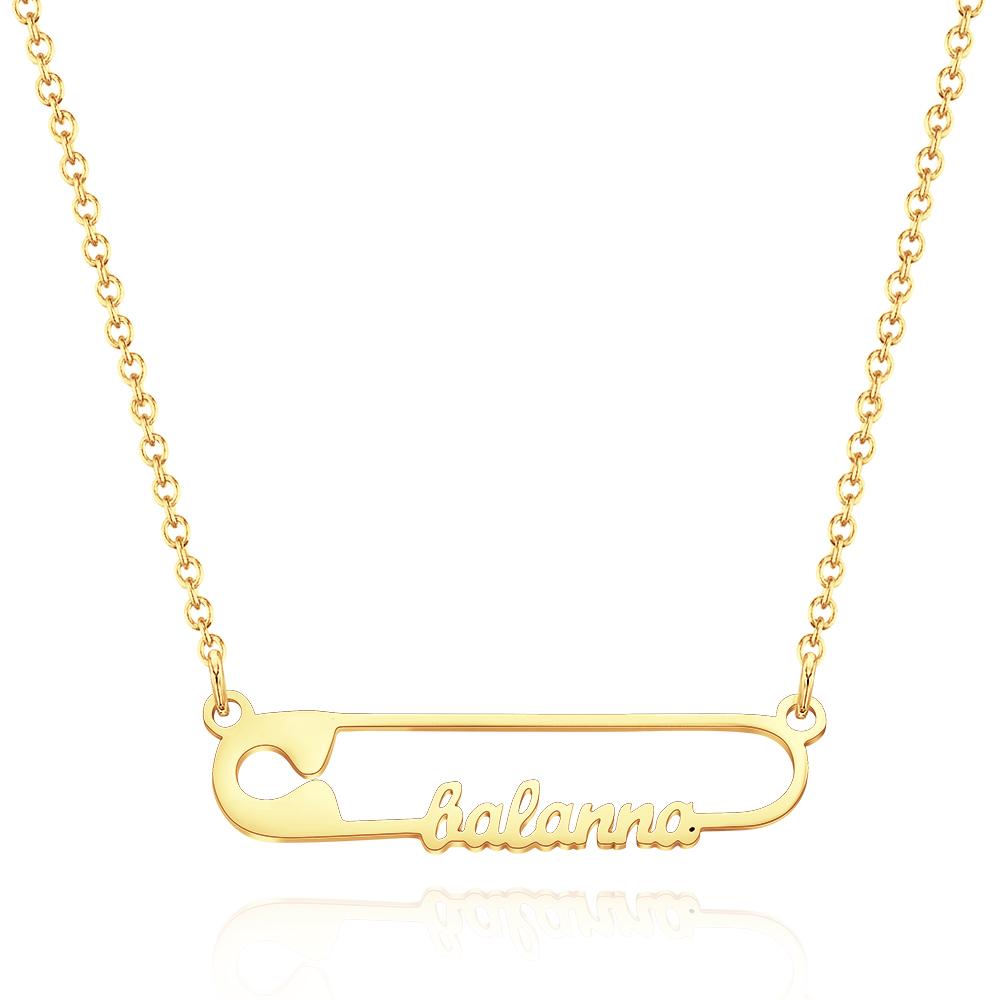 Clip Creative Mignon Nom Personnalisé Collier Personnalisé Femmes Pendentif Collier Cadeaux D'anniversaire - soufeelfr