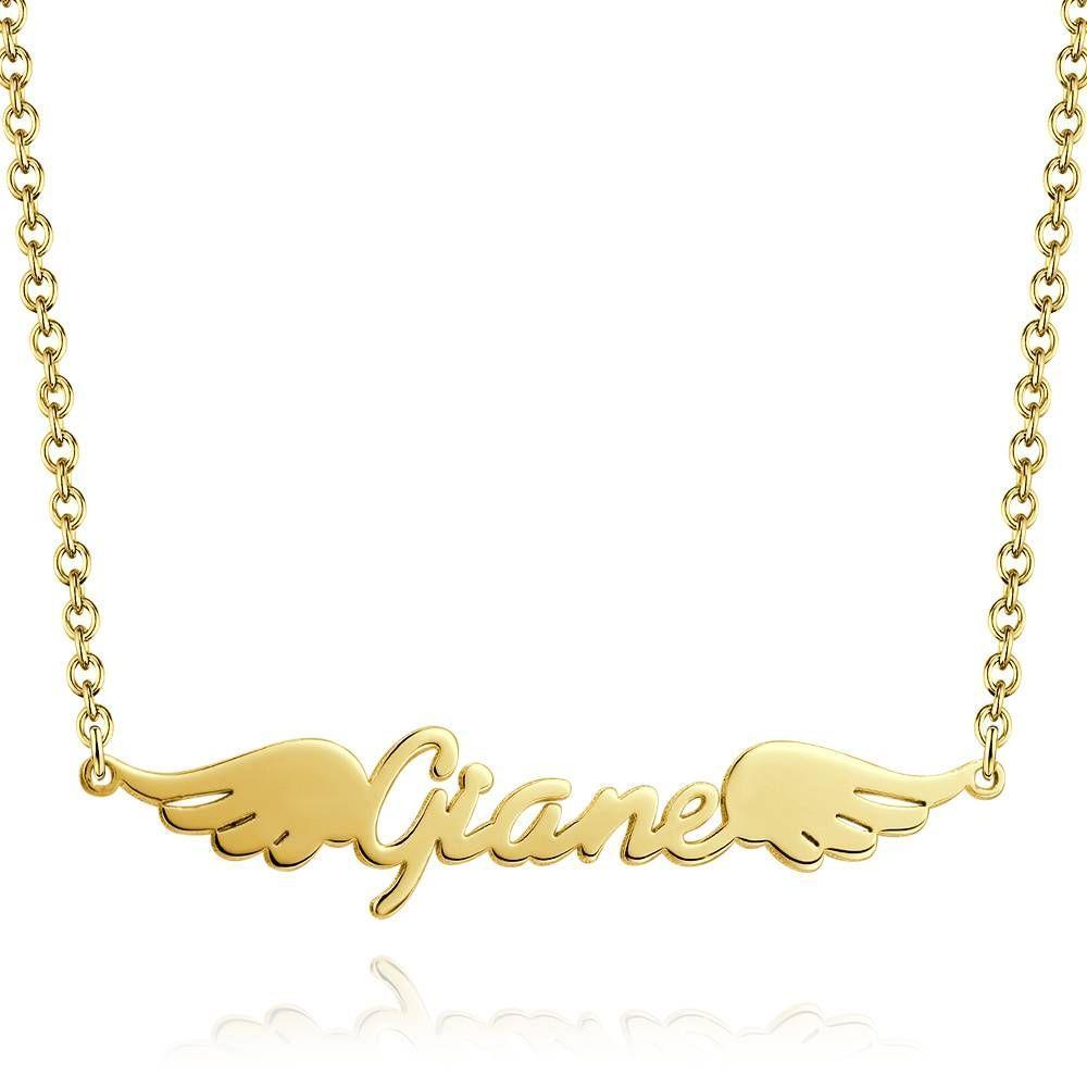 Collier Prenom Collier Prénom Infini Gravé  , Collier Prénom Infini Gravé Deux Noms Plaqué Or 14k - Doré