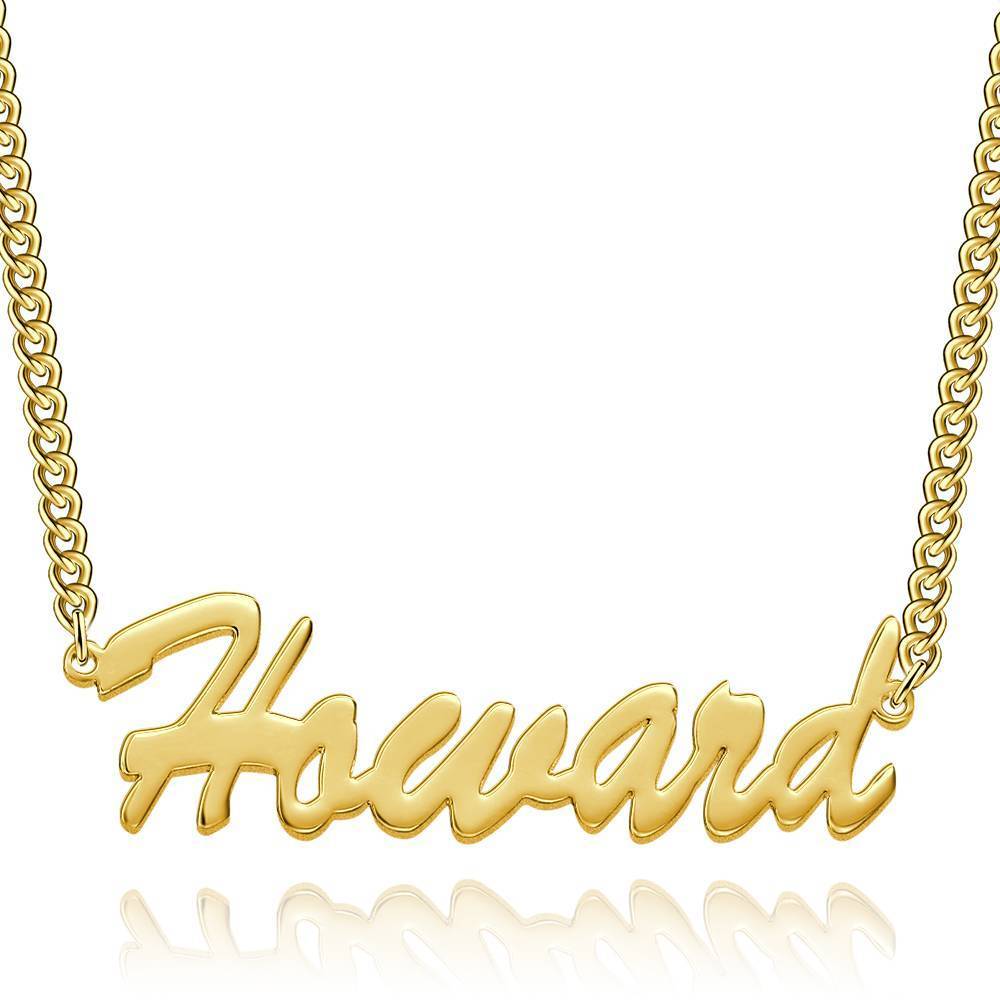Collier Prenom Collier Prénom  Personnalisé  Personnaliser Vos Bijoux En Prénom  Plaqué En Or 14k - Doré