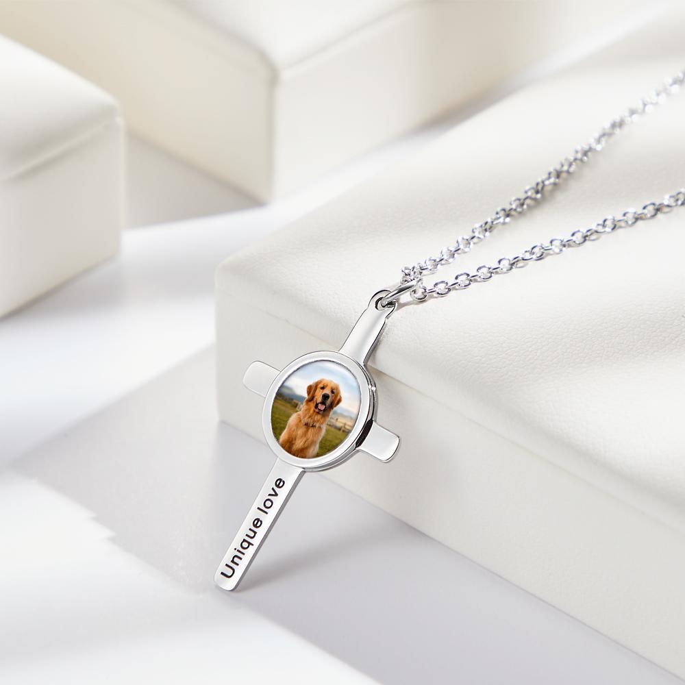 Collier Photo Gravé Personnalisé 'amour Unique' Cadeaux Pour Animaux De Compagnie - Soufeelfr