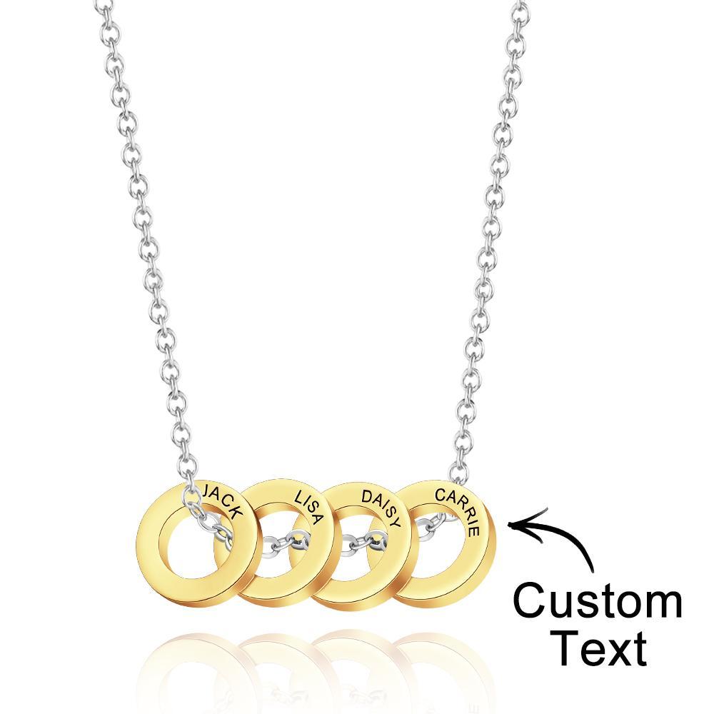 Collier Gravé Personnalisé Famille Collier De Perles Cadeaux - soufeelfr