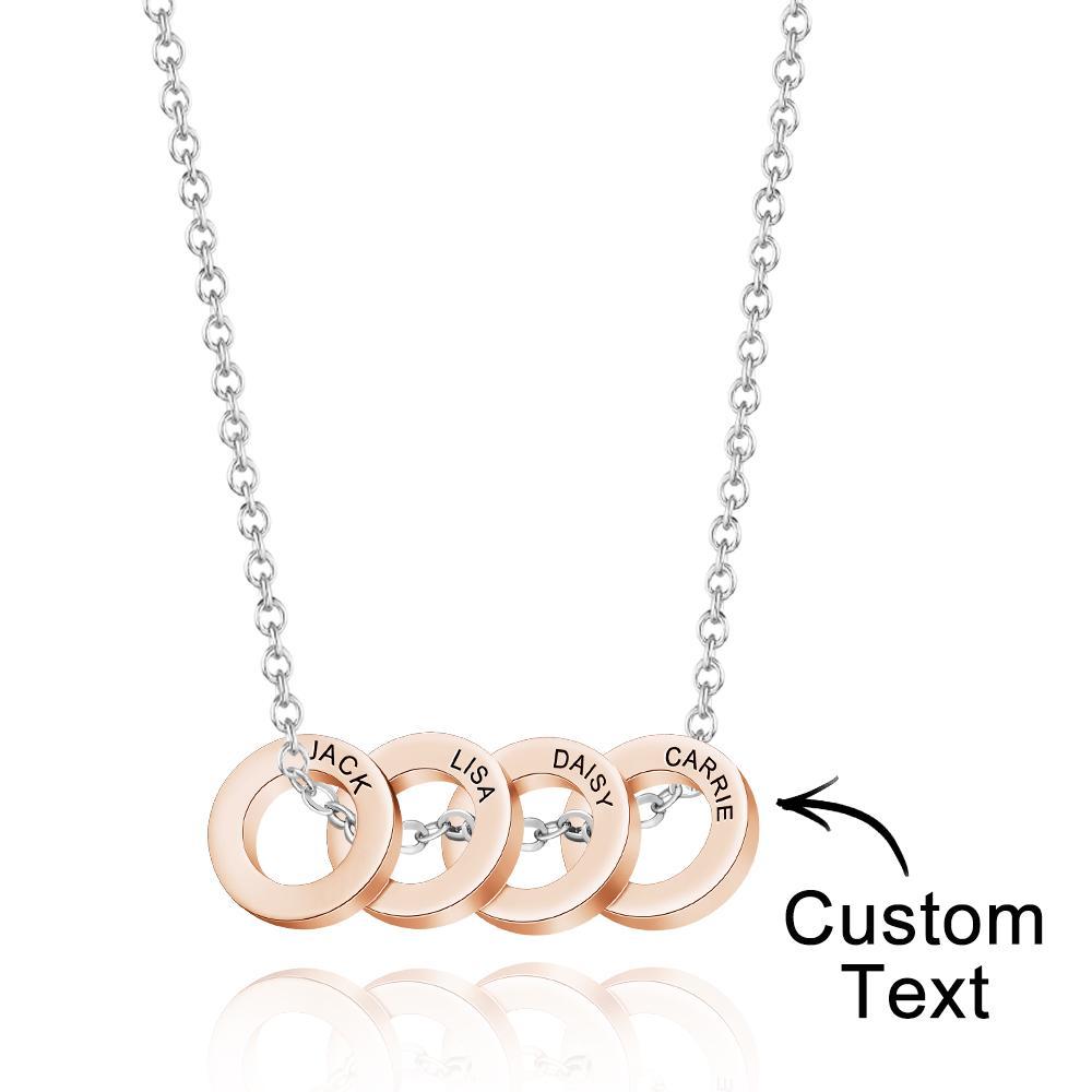 Collier Gravé Personnalisé Famille Collier De Perles Cadeaux - soufeelfr