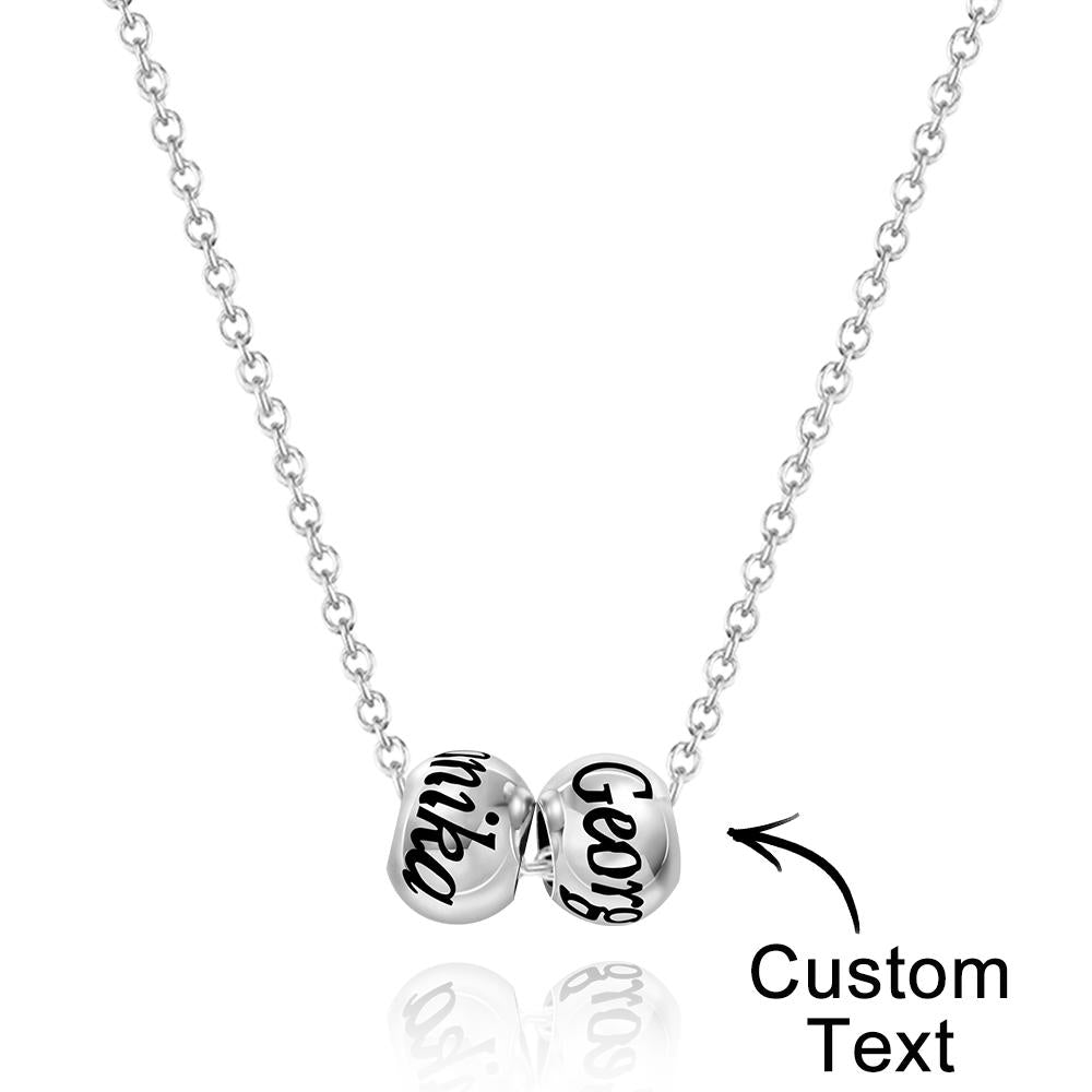 Collier Gravé Personnalisé Collier De Perles En Option Cadeau Unique - soufeelfr