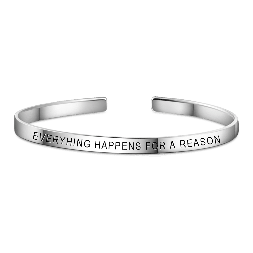 Bracelet Personnalisé Everyhing happens for a reason Bracelet