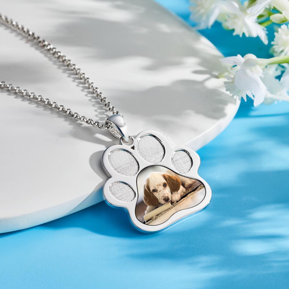 Colliers Photo Personnalisés Pendentifs Empreintes De Patte Pendentifs Mignons De Chien - soufeelfr