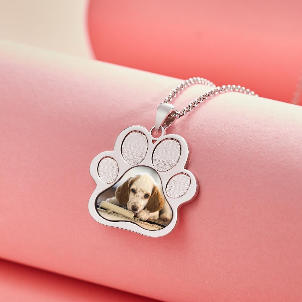 Colliers Photo Personnalisés Pendentifs Empreintes De Patte Pendentifs Mignons De Chien - soufeelfr