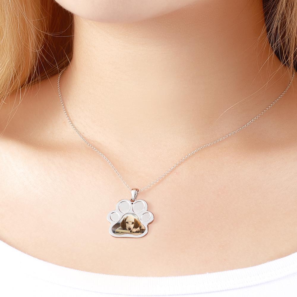 Colliers Photo Personnalisés Pendentifs Empreintes De Patte Pendentifs Mignons De Chien - soufeelfr