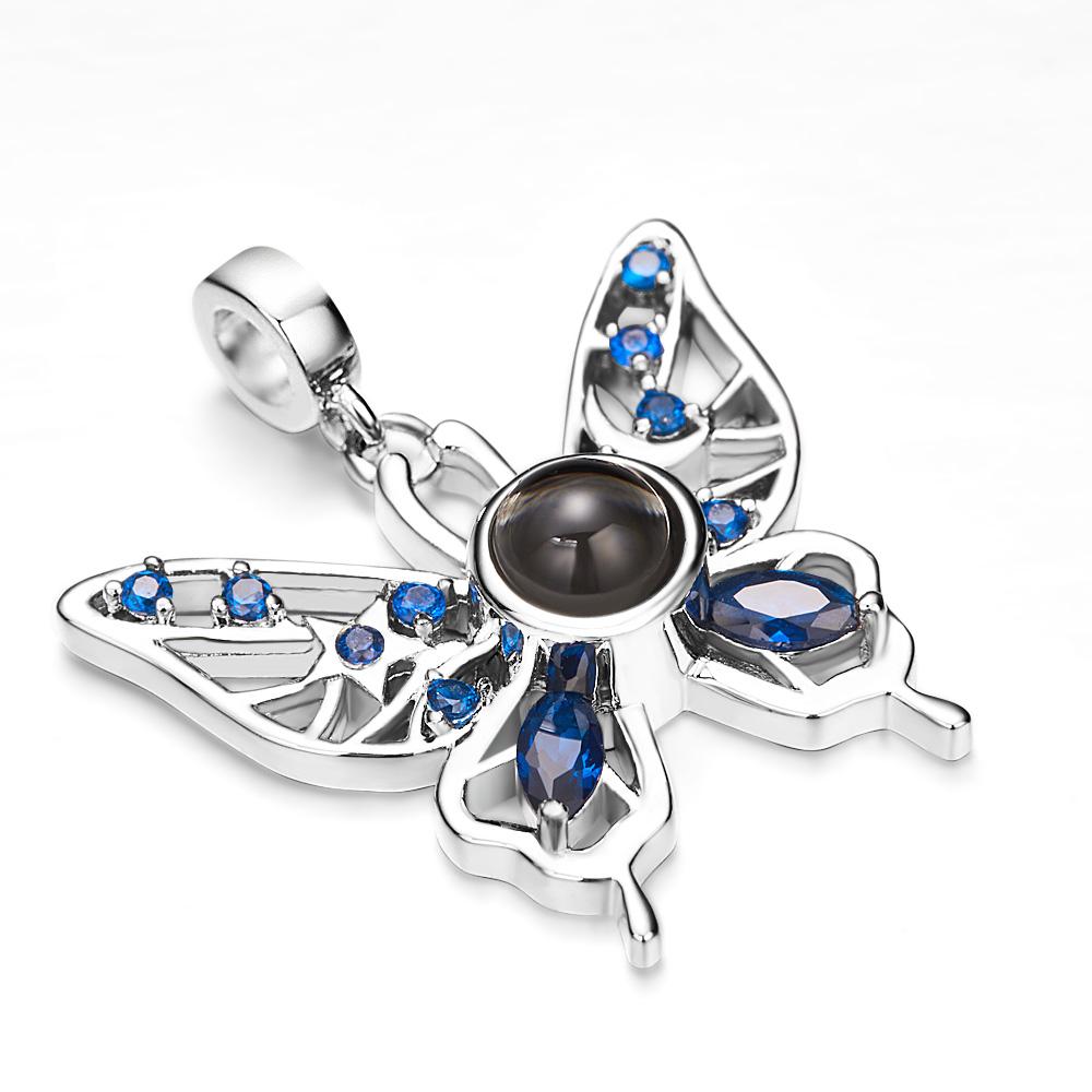 Pendentif Photo Personnalisé Avec Papillon De Projection Et Breloque Symbolisant La Liberté Et Le Bonheur - soufeelfr