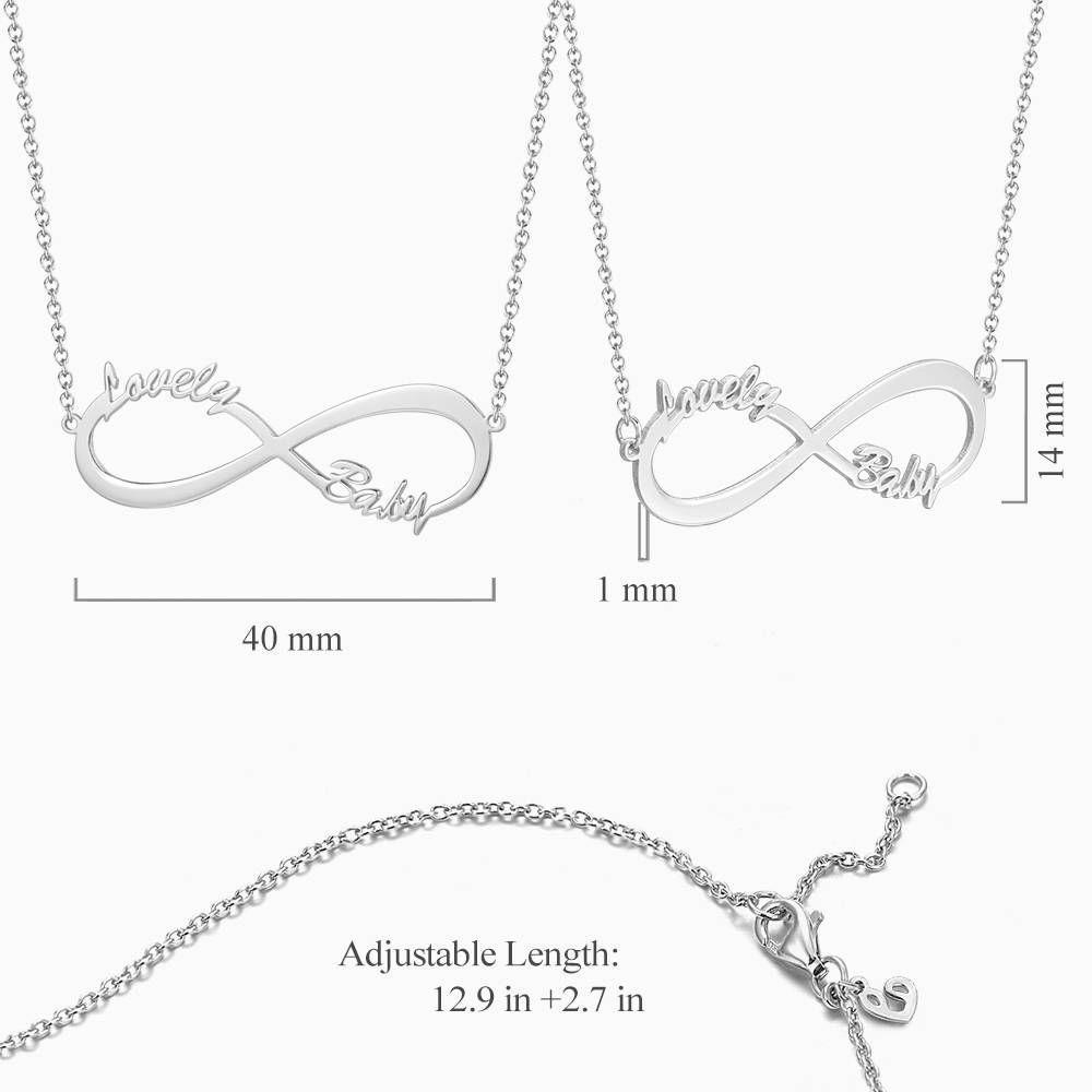 Collier Prenom Collier Prénom Infini Pour Enfant Plaqué Platine