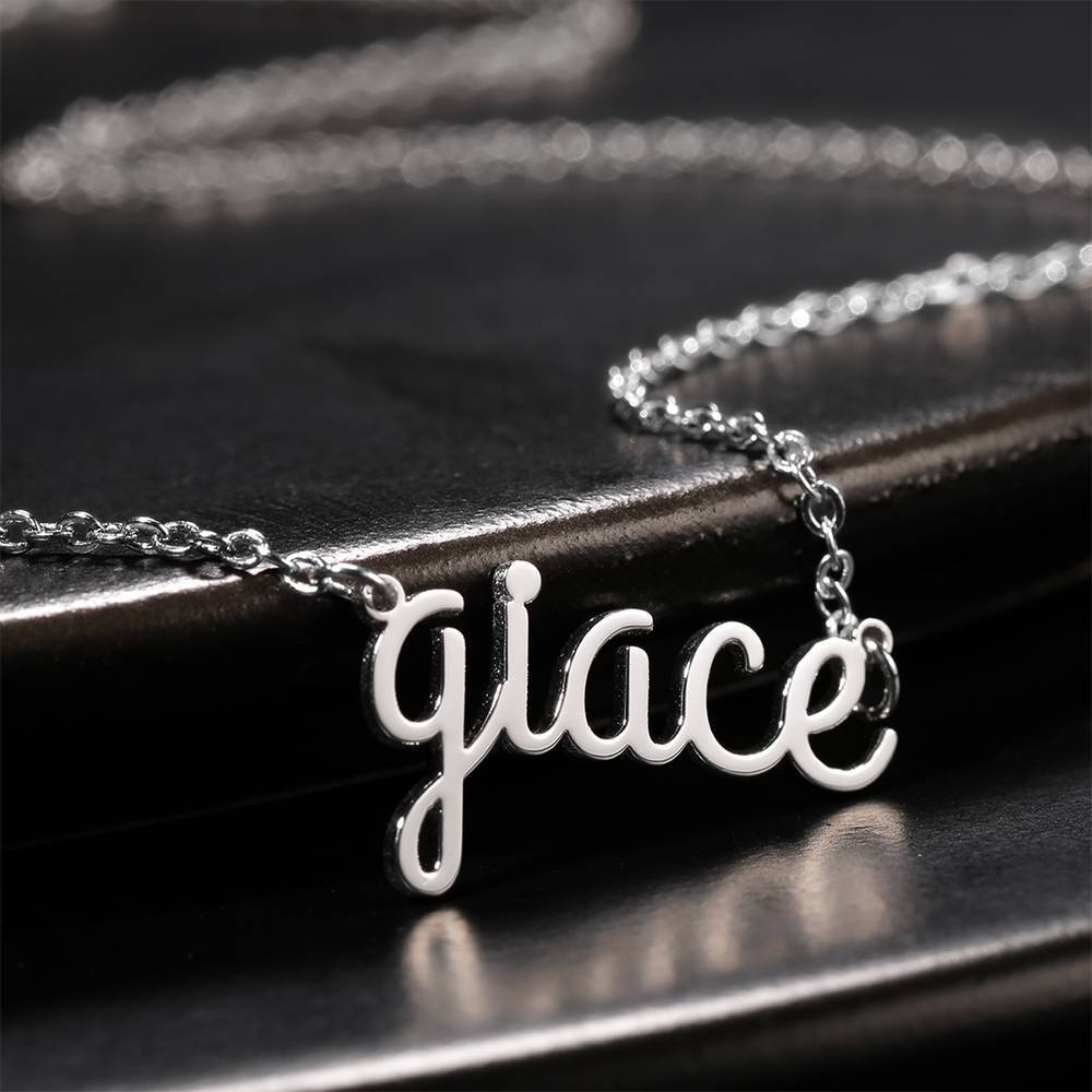 Collier Prenom Collier Prénom  Personnalisé, Collier Avec Lettre Minuscule - Argent