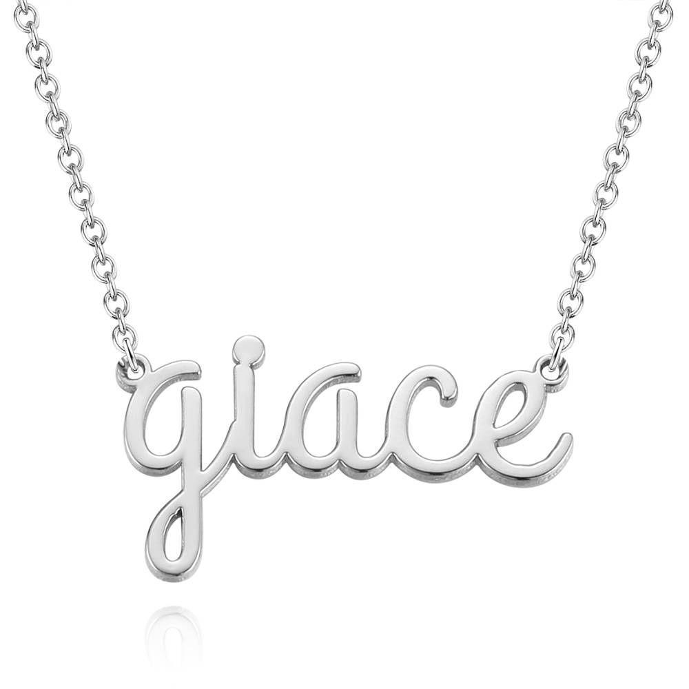 Collier Prenom Collier Prénom  Personnalisé, Collier Avec Lettre Minuscule - Argent