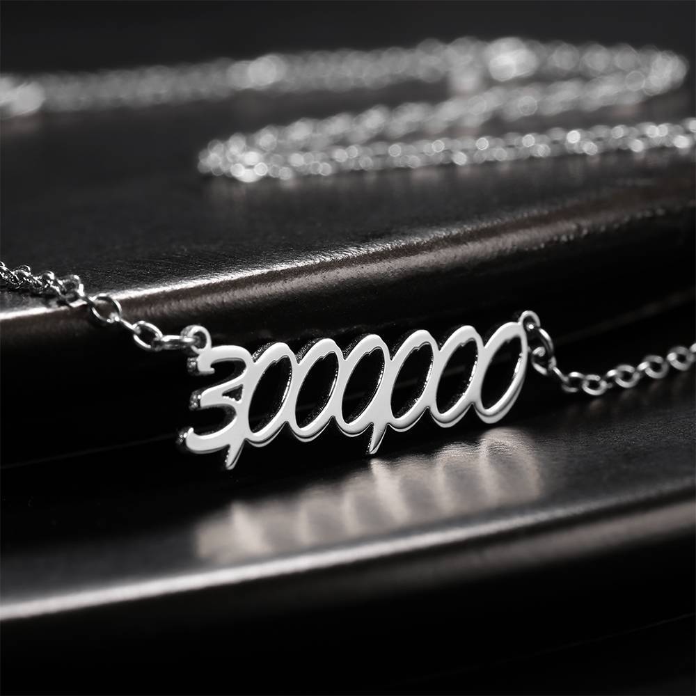Collier Prenom Collier Avec Numéro Personnalisé, Collier D'anniversaire - Argent