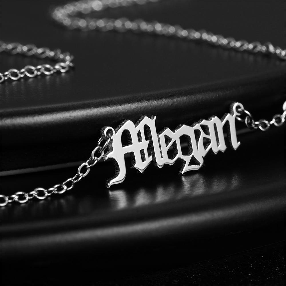 Collier Prenom Collier Prénom Personnalisé Ancien Prénom Anglais Collier Meilleur Cadeau Plaqué Platine - Argent