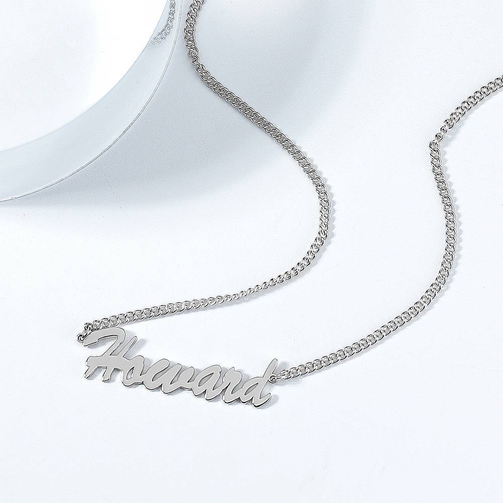Collier Prenom Collier Prénom  Personnalisé , Personnaliser Vos Bijoux En Prénom  Plaqué Platine - Argent