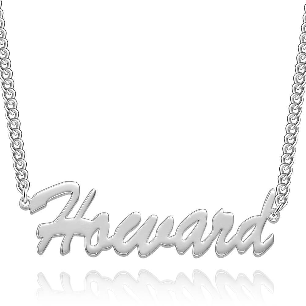 Collier Prenom Collier Prénom  Personnalisé , Personnaliser Vos Bijoux En Prénom  Plaqué Platine - Argent