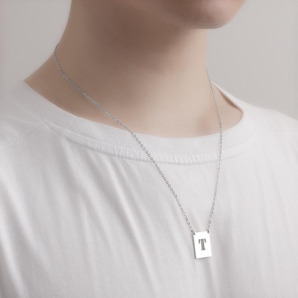 Collier Prenom Collier Personnalisé Collier Pour Homme Collier À Cha?Ne Épaisse Pour Homme - Argent