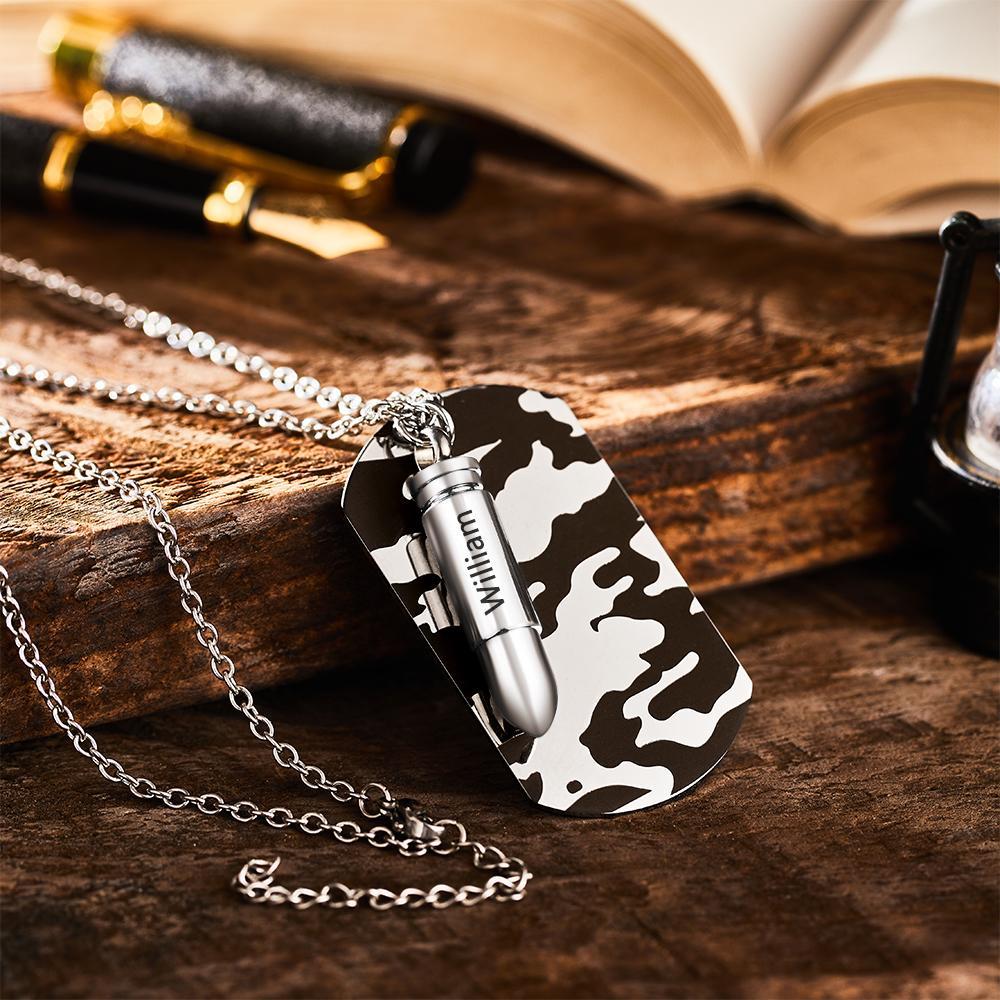Cadeaux De Pendentif De Balle De Cercueil Cinéraire De Collier Gravé Personnalisé