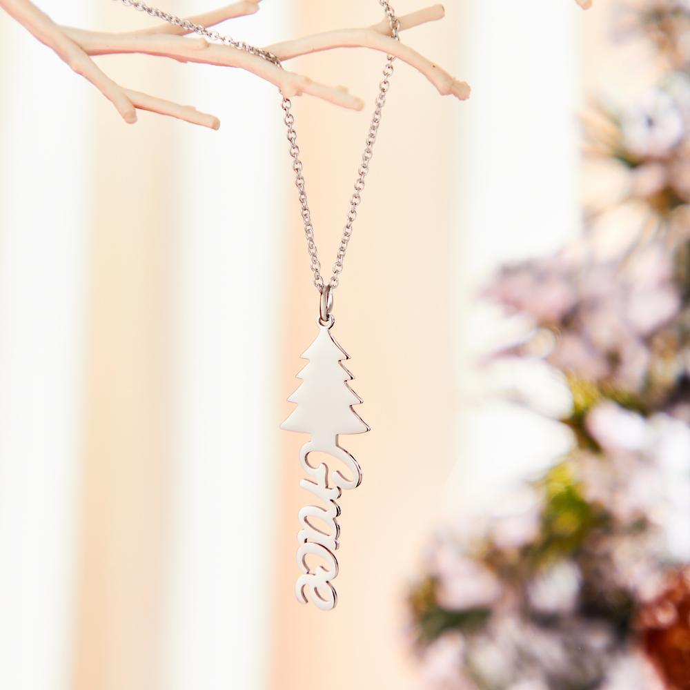 Collier Gravé Arbre De Noël Personnalisé Cadeaux Créatifs - Soufeelfr