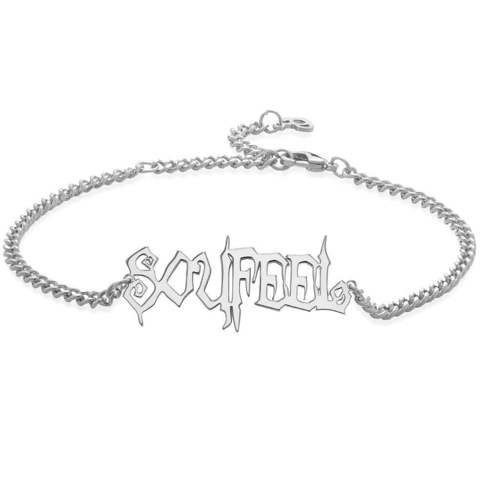 Bracelet Personnalisé Nom Bracelet Cadeaux Design Spécial Argent