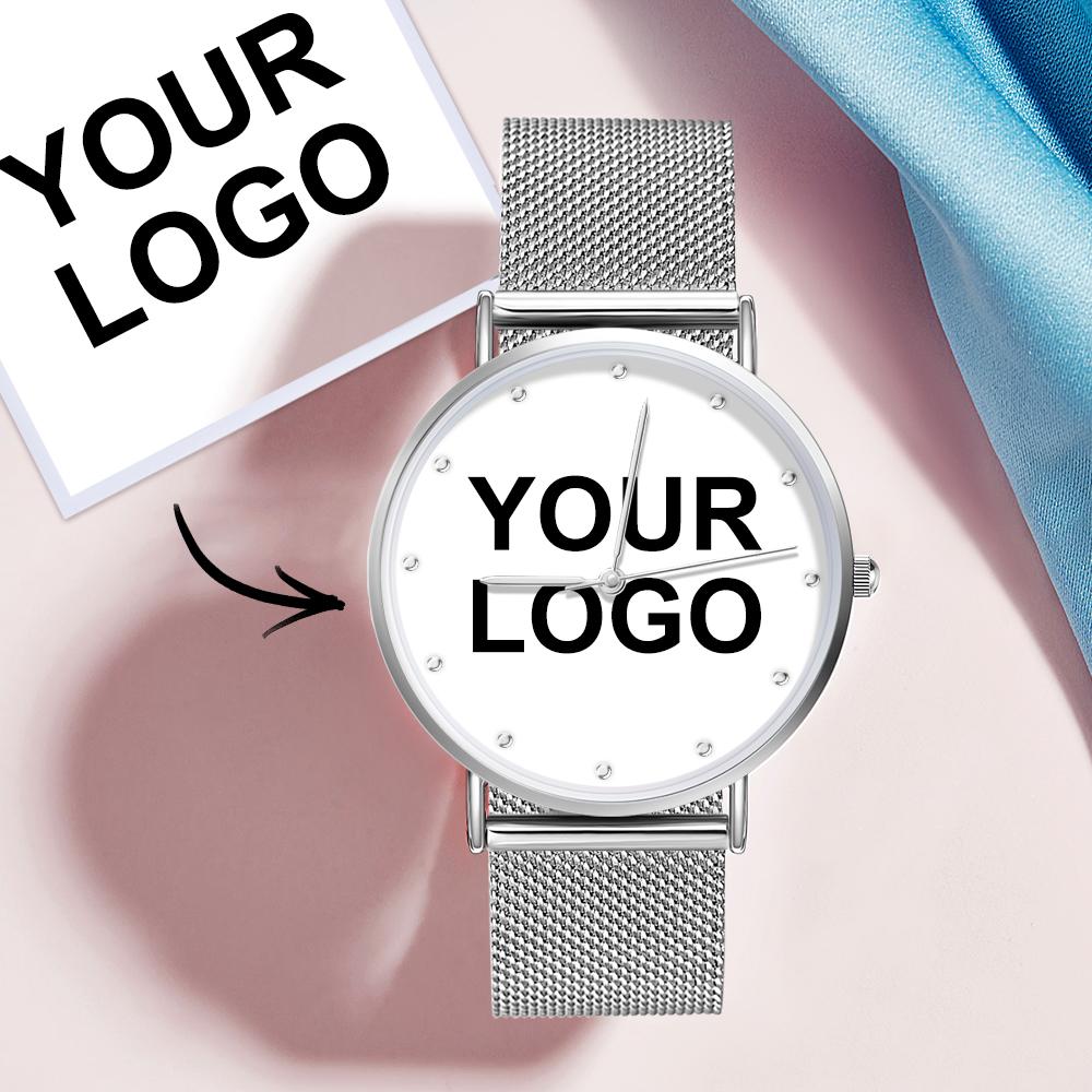 Gravable Montres Photo Femme Avec Bracelet En Alliage