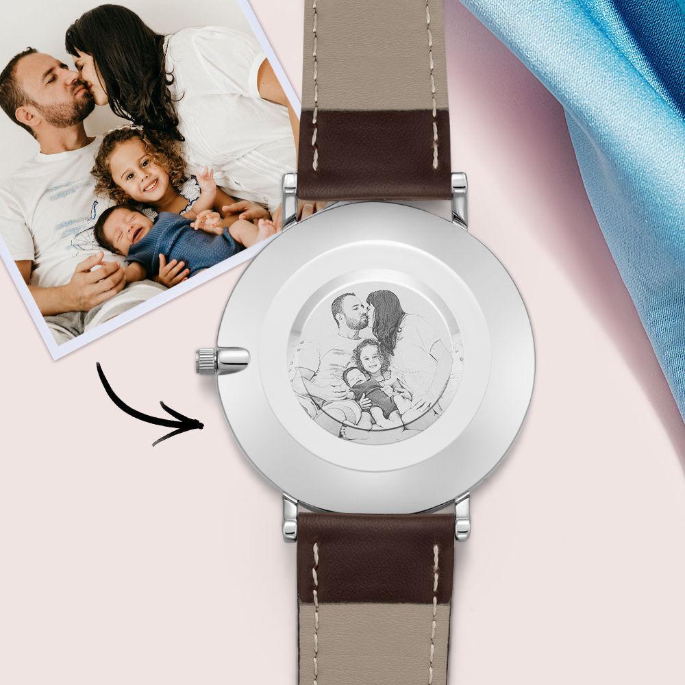 Cadeaux Personnalisés Pour Hommes Avec Bracelet En Cuir Marron
