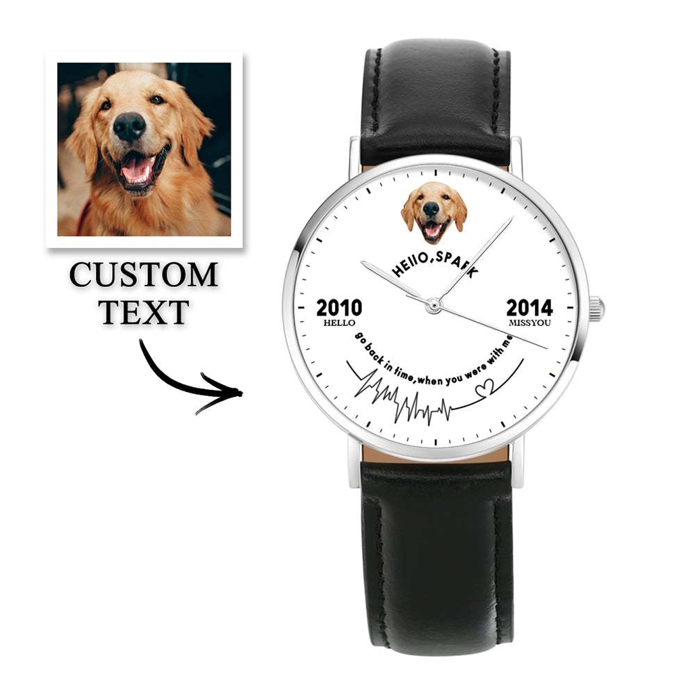 Montre Personnalisée En Arrière Montre Dans Le Temps Montre Commémorative Pour Animaux De Compagnie