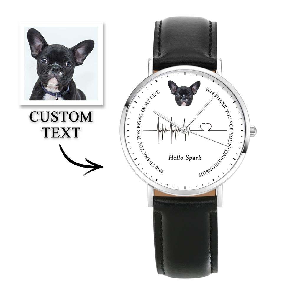 Montre Personnalisée En Arrière Dans Le Temps, Cadeau De Montre Commémorative Pour Animaux De Compagnie Pour Amoureux Des Animaux De Compagnie