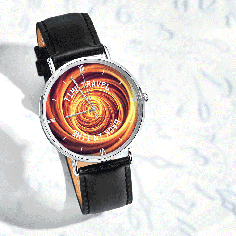 Montre Personnalisée À L'envers Montre Dans Le Temps - Voyage Dans Le Temps