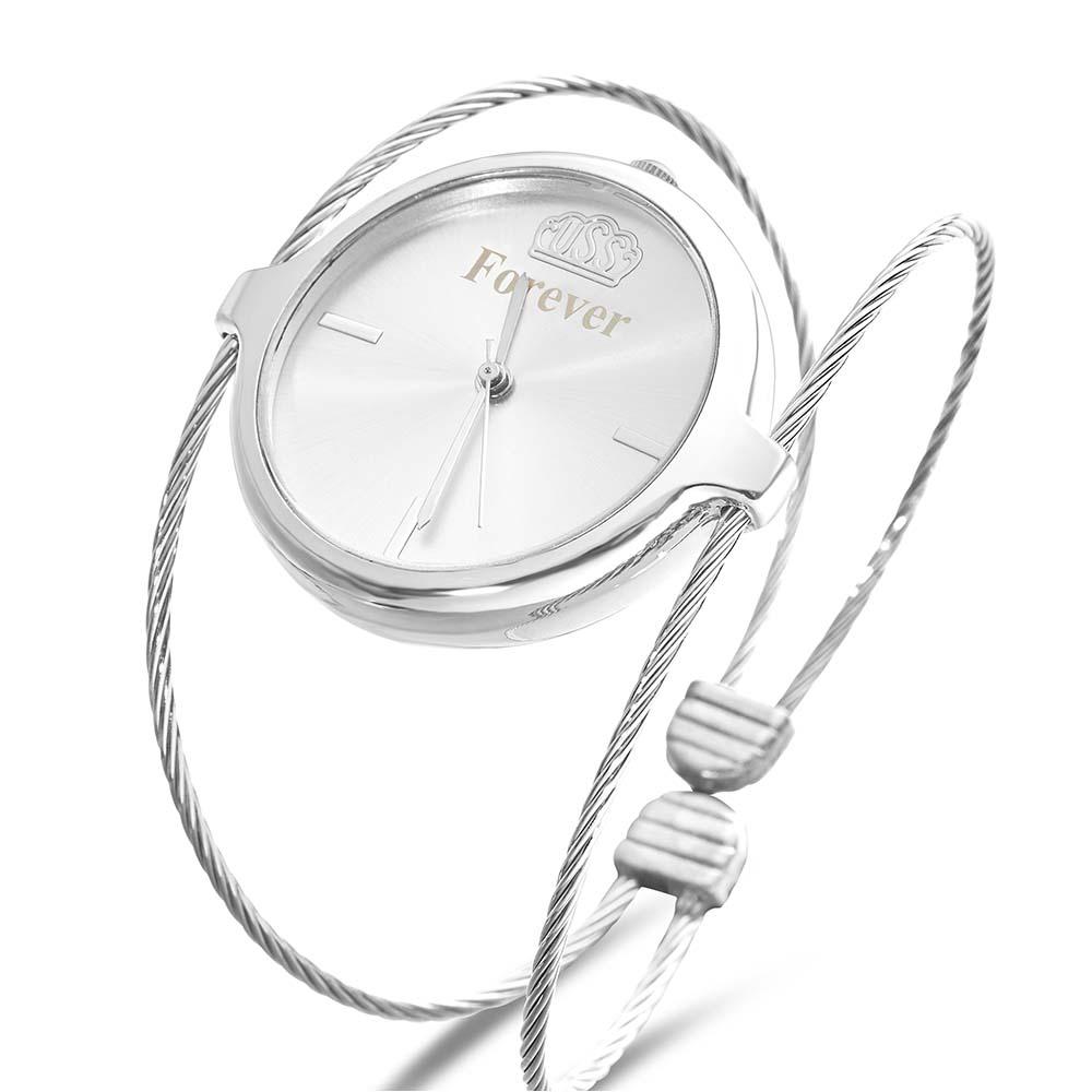 Montre Femme Gravée Montre-bracelet De Luxe Pour Femme Pour Elle - soufeelfr